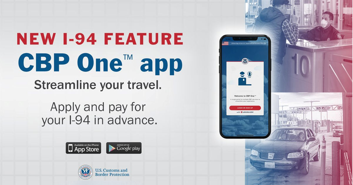 New I-94 Features on CBP One App